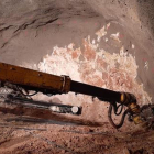Imagen del pasado mes de diciembre de la perforación de la galería este del túnel del Coll de Lilla. 