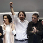 Imatge d’Iglesias amb els antics companys de partit.