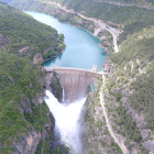 Las hidroeléctricas generaron más del 60% de la energía de Lleida. En la imagen, la presa de Camarasa. 