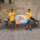 Carles Sarroca i Maurizio Sartori, els dos ciclistes lleidatans que iniciaran aquest repte solidari.