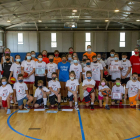 Jugadors de la base del CBF Lleida, que ahir va posar punt final al Campus d’Estiu.