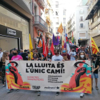 Imagen de la marcha por el Eix Comercial.
