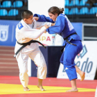 La judoca leridana, el pasado lunes durante un combate del Estatal.