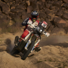 Jaume Betriu durante la penúltima etapa del Rally Dakar, que termina hoy en Jeddah.