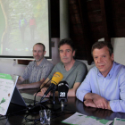 Presentación de los Festivals de Senderisme dels Pirineus, ayer. 