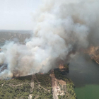 El incendio de la Pobla de Massaluca afecta al espacio protegido de Riba-Roja