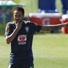 Neymar, en un entrenament aquesta setmana amb la selecció brasilera.