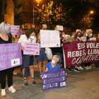 Protesta el pasado septiembre en la plaza Ricard Viñes de Lleida en el marco del Día de Acción Global por un Aborto Libre y Seguro. 
