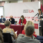 Maria Vergés, durante el congreso de UA celebrado ayer.