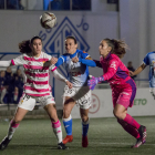 Lisa remata en el área pequeña la falta lateral servida por Barbi que supuso el gol del empate.