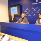 Antoni Fo, Joan Talarn y Blanca Salinas en la presentación.