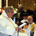 Soler en uno de los actos religiosos que participo como abad de Montserrat .