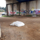 El vertido de basuras que los vecinos han denunciado justo debajo del puente de Vallcalent Sud. 