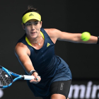 Garbiñe Muguruza durante su partido ante la japonesa Naomi Osaka.