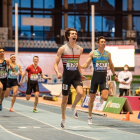 Bernat Erta, en el momento de cruzar la línea de meta como ganador de la prueba.