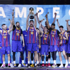 El lleidatà Pierre Oriola va aixecar, com a capità blaugrana, la primera copa de l’era Jasikevicius i davant de l’etern rival, que defensava corona.