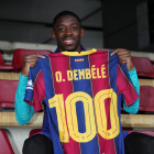 Ousmane Dembélé cumplió el sábado 100 partidos como azulgrana.