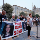 Concentración en la Plaza de la Herrería de Pontevedra en recuerdo de Sonia Iglesias.