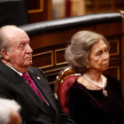 Joan Carles I, en un acte públic amb la reina Sofia, pel 40 aniversari de la Constitució.