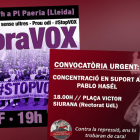 Manifestació a Lleida en contra de Vox