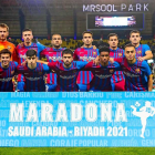 Onze inicial d’un Barça ple de joves i amb Dani Alves –dret, tercer per l’esquerra–, titular.