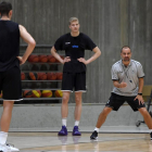 El Joventut de Carles Duran durante un entrenamiento de esta pretemporada en Badalona.