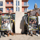 Presentació ahir dels actes del Correllengua al Palau, a la futura plaça Muriel Casals.