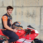 El leridano Gorka López, estudiante de electromecánica, espera poder competir en la KTM 390 Cup.