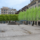 Recreació virtual dels arbres previstos a la plaça Sant Joan.