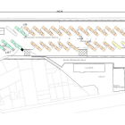 El plano de la nueva estación de autobuses de Lleida.