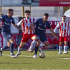 Una imatge del partit de la primera volta entre l’Atlètic Lleida i el Martorell.