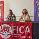 Perelló y Buil, ayer, durante una rueda de prensa en Lleida.