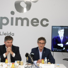 Antoni Cañete y Xavier Caufapé en un momento de la rueda de prensa.