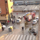 Cremen contenidors al barri de Pardinyes de Lleida
