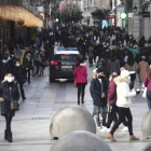 Imagen de una céntrica calle de Madrid durante la pandemia.