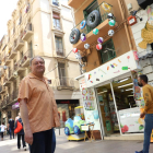 Marc Sangrà, ahir davant de la façana de l’edifici.