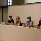 Roger Tugas, Mònica Hernàndez, Carles Sastre i Josep Maria Reñé, ahir a la sala Alfred Perenya.
