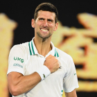 Novak Djokovic, en un momento del partido de ayer.