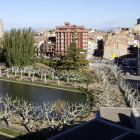 Vista d’arxiu del centre urbà de les Borges Blanques.