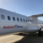 El ATR752 aterrizó ayer en el aeropuerto de Andorra-La Seu.