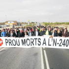 Una manifestació va tallar l'N-240 a les Borges el novembre del 2016 per exigir seg