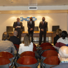 Un momento de la inauguración de la oficina de Caixa d’Enginyers.