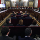 Primera sessió del judici de l’1-O al TS, el febrer del 2019.