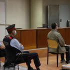 L’acusat ahir durant la segona sessió del judici a l’Audiència Provincial de Lleida.