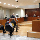 La Sala de l'Audiència de Lleida durant el judici al veí de la Seu d'Urgell, acusat de pornografia infantil i abús sexual de menors.