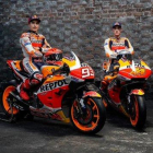La presentación del equipo Repsol Honda de MotoGP, con Marc Màrquez y Pol Espargaró.