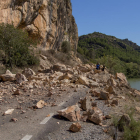 Estado de la carretera de Sant Llorenç el pasado domingo.