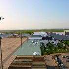 Imatge virtual dels nous edificis de l'aeroport de Lleida-Alguaire