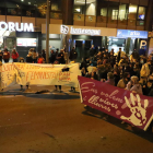Protesta contra la violència masclista a Lleida.