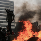 Imagen de los disturbios de esta semana en la ciudad libanesa de Trípoli.